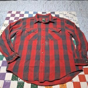 Vintage Guide Series Heavyweight Flannel Shirt Size XL Red Bufalo Plaid